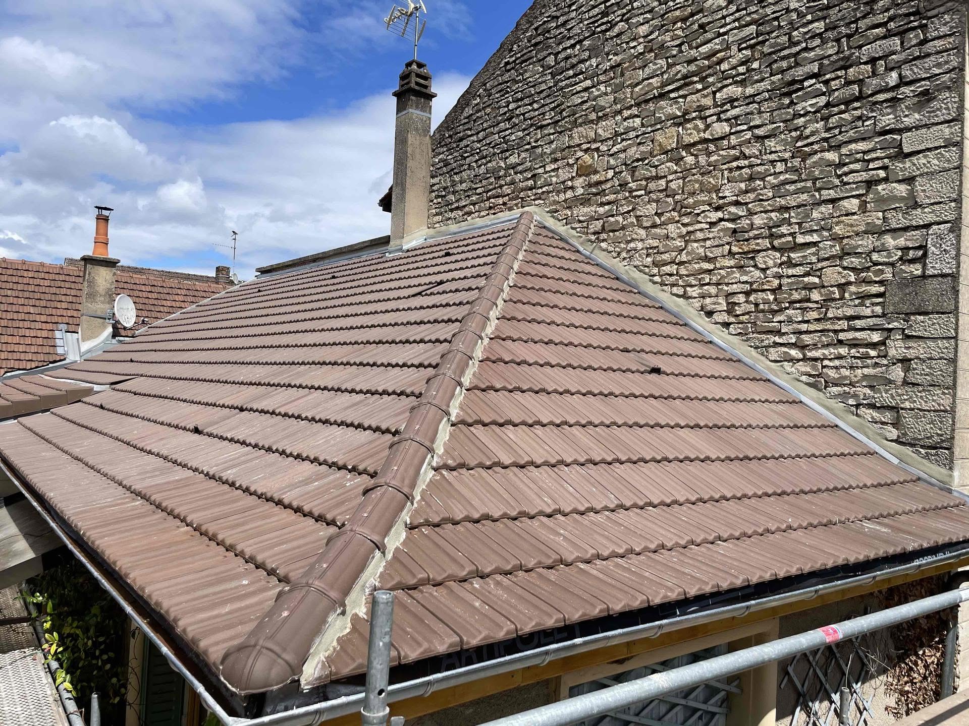 Toiture propre après démoussage